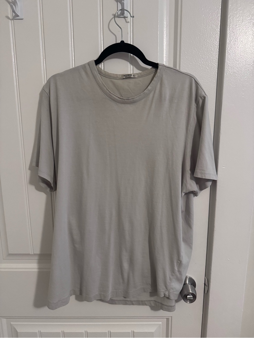Buck Mason Light Gray Short Sleeve Crewneck Tee
